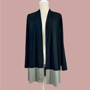 J. Jill Color Block Open Flowy Cardigan